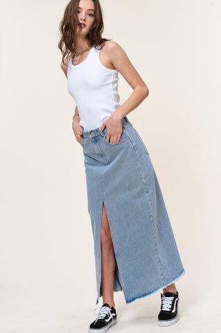 Mendoza Denim Midi Skirt