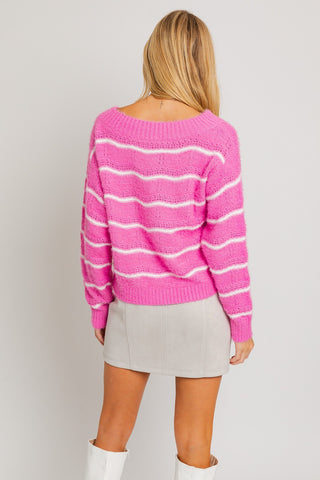 Le Lis Round Neck Sweater Top