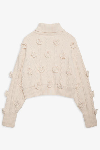 For Love & Lemons Martina Cropped Sweater
