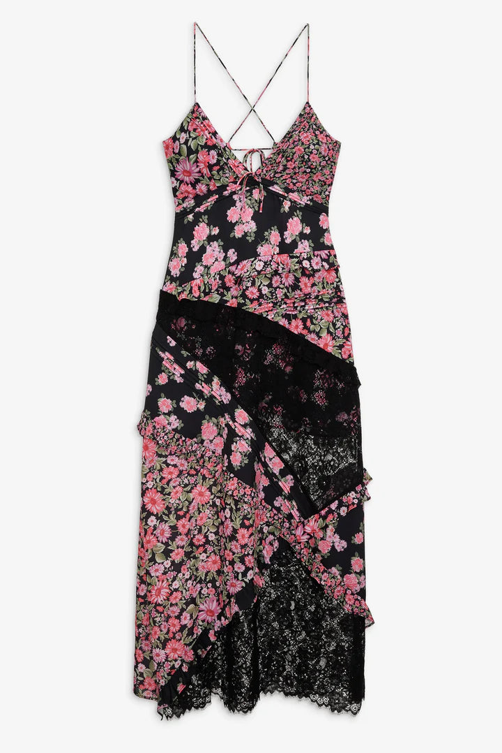 For Love & Lemons Rosalyn Maxi Dress in Black – Cattivo