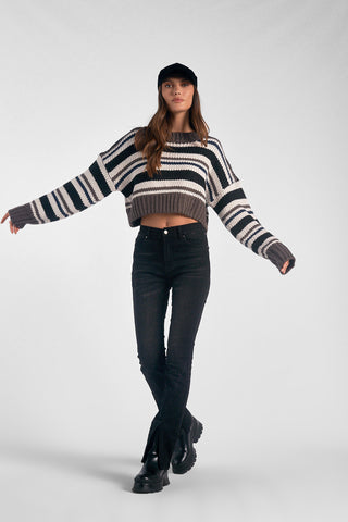Charlotte Black Stripe Sweater