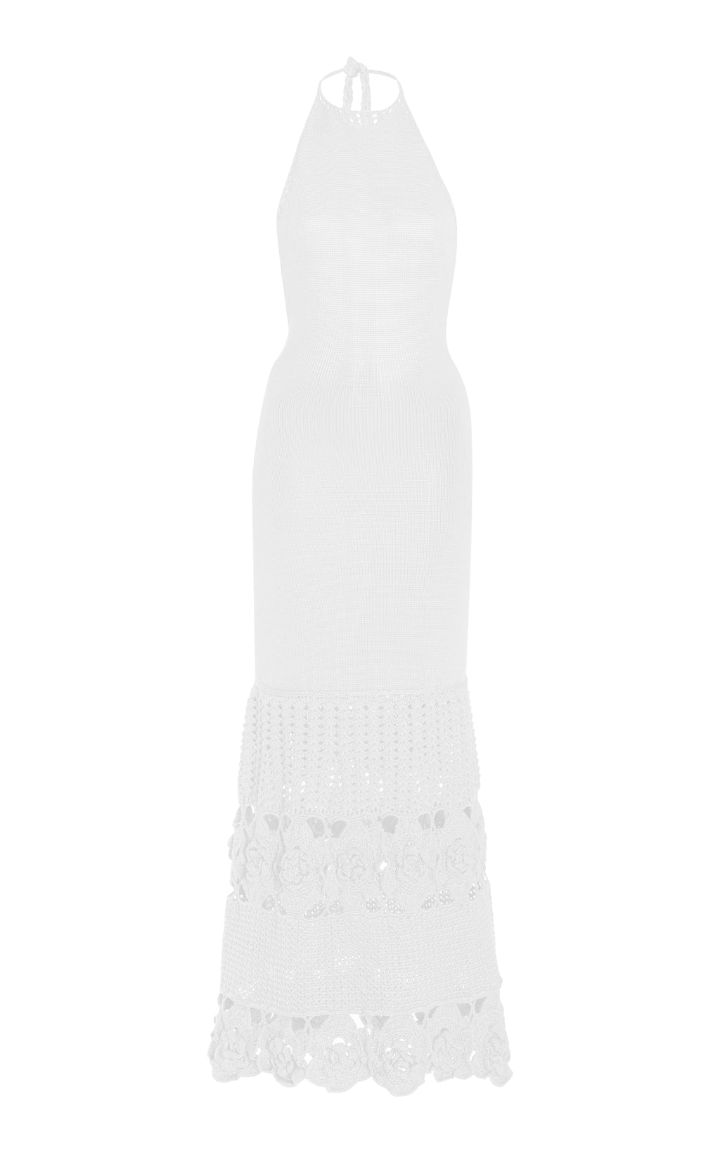 Alexis Carina Crochet Bamboo Knit Dress in White Cattivo Alexis Carina Crochet Bamboo Knit Dress in White Cattivo