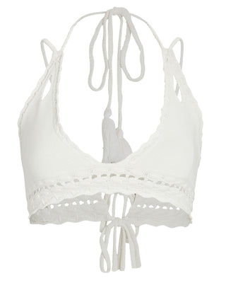 Alexis Buras Knit Bralette in White