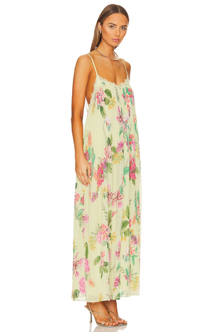 Rococo Sand Rue Maxi Dress in Lime Green