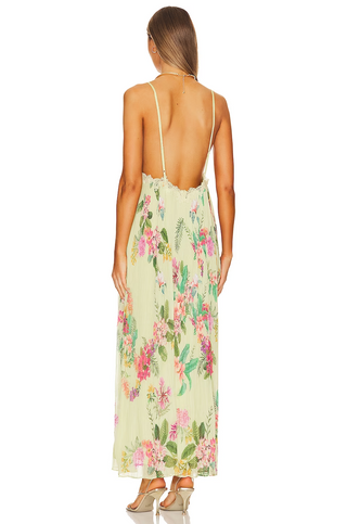 Rococo Sand Rue Maxi Dress in Lime Green