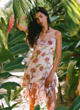 Sunrise Lily Beaded Mini Dress