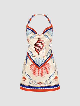 Creta Mini Dress in Santorini Marine