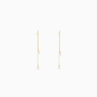 Front & Back Layered Pearl Drop Earrings