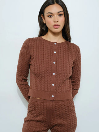 Phoebe Cable Knit Cardigan
