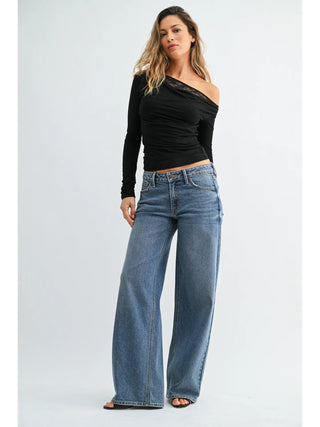 Low Rise Baggy Wide Leg Jean