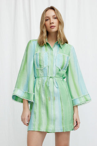 Significant Other Aleksandra Mini Dress in Green Miage