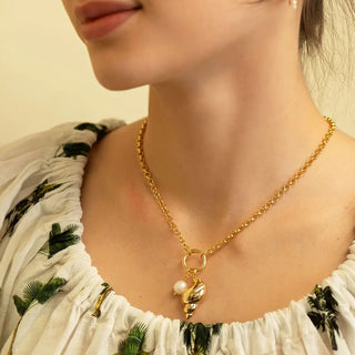 Conch & Pearl Statement Necklace