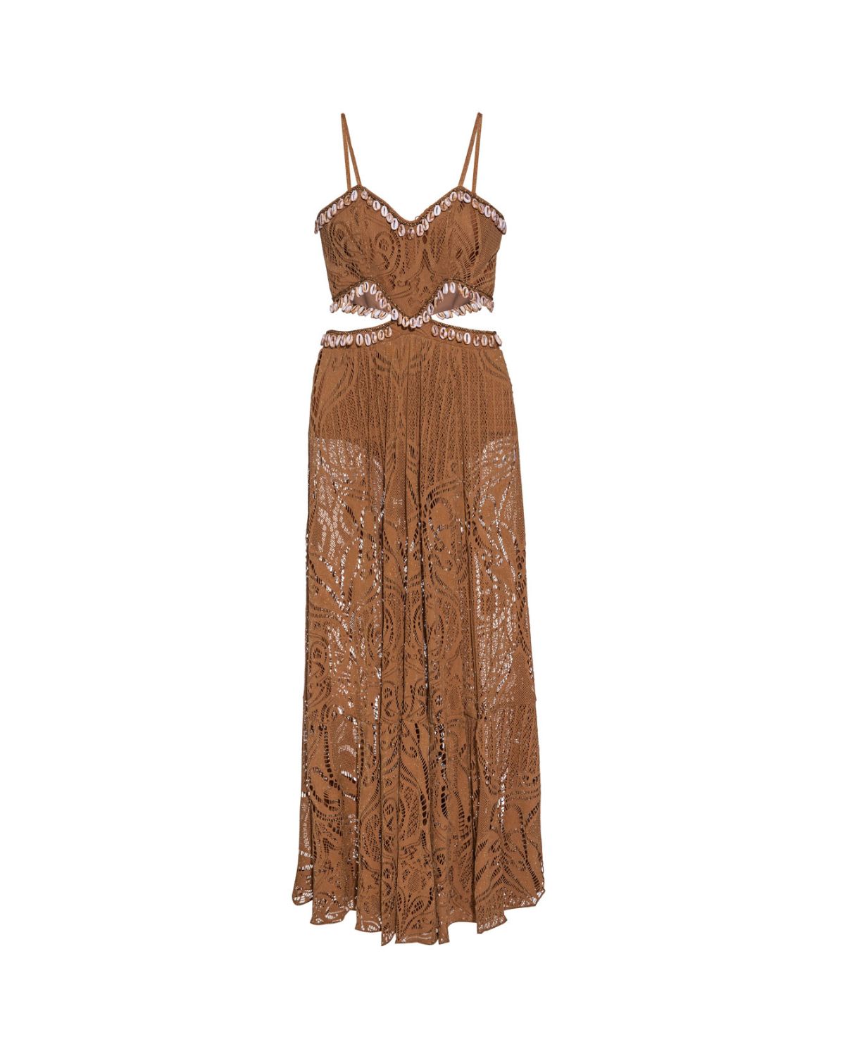 PatBo Beaded Seashell Cutout Maxi Dress Cattivo PatBo Beaded Seashell Cutout Maxi Dress Cattivo