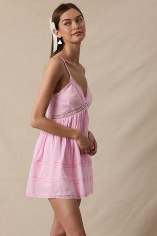Pink Sugar Lace Mini Dress