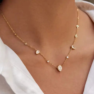 Pear Scattered Necklace Waterproof