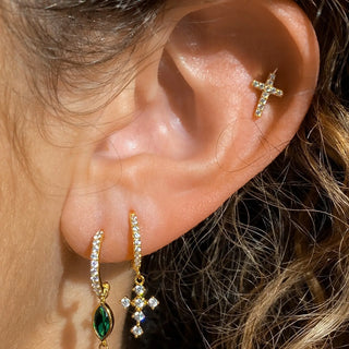 Divine Cross 925 Earrings
