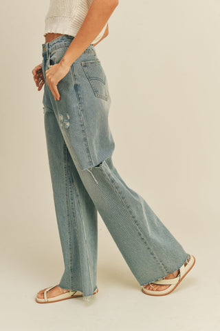 90's Baby Distressed Cutout Jeans