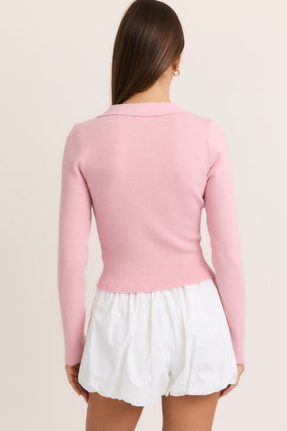 Rosalie Collared Knit Top