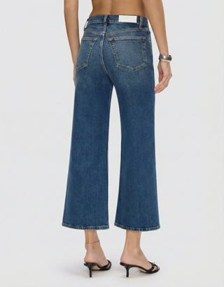 High Rise Wide Leg Crop in Mid 70s