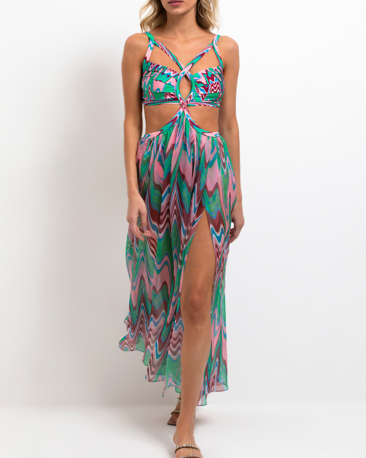 Patbo Wave Cut Out Maxi Dress Patbo Wave Cut Out Maxi Dress