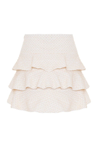 Gavea Mesh Mini Skirt in Off White