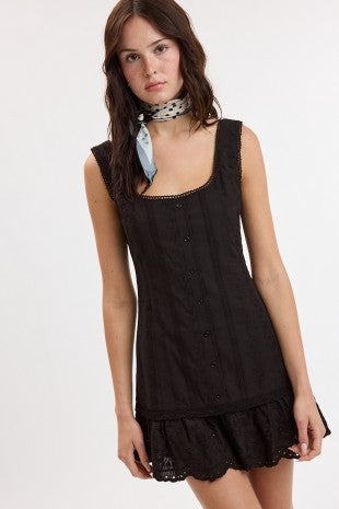 Giulietta Eyelet Mini Dress