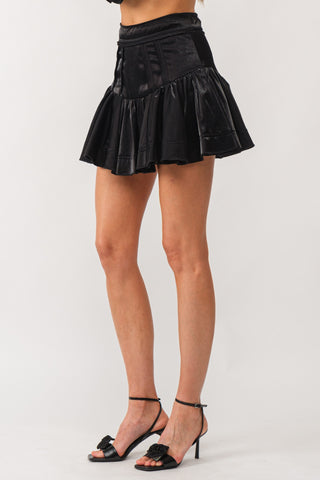 Hailey Raw Edge Mini Skirt