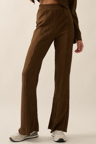 Mocha Flared Knit Pants