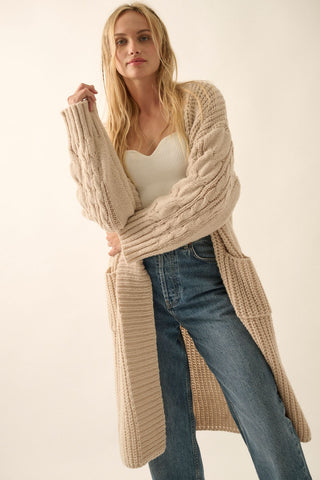 Chestnut Oversized Cardigan