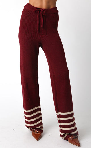 Teagan Pants in Burgundy