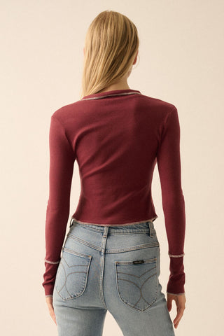 Rosewood Collared Top