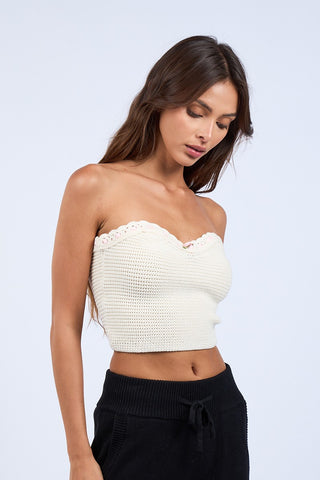 Calliope Crochet Strapless Top