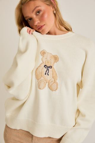 Teddy Bear Bow Sweater