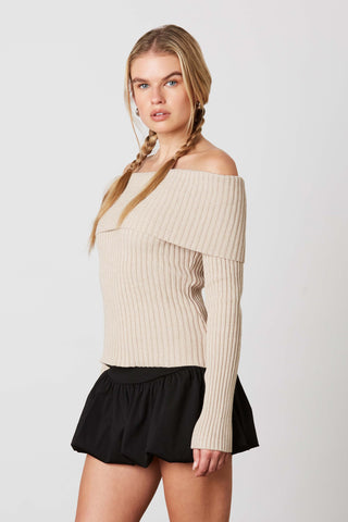 Blank Space Off Shoulder Sweater