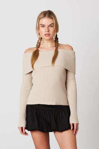 Blank Space Off Shoulder Sweater