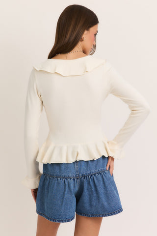 Elena Ruffle Sweater