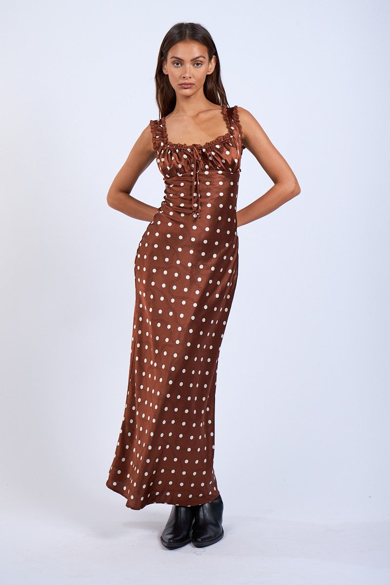 Olivia Satin Polka Dot Dress Cattivo Olivia Satin Polka Dot Dress Cattivo