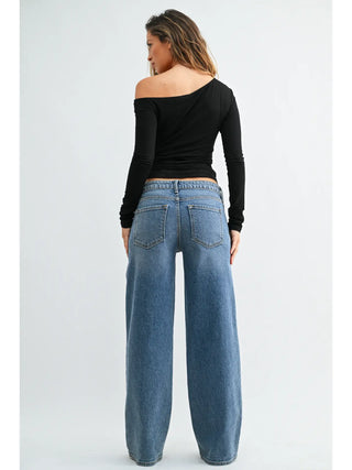 Low Rise Baggy Wide Leg Jean