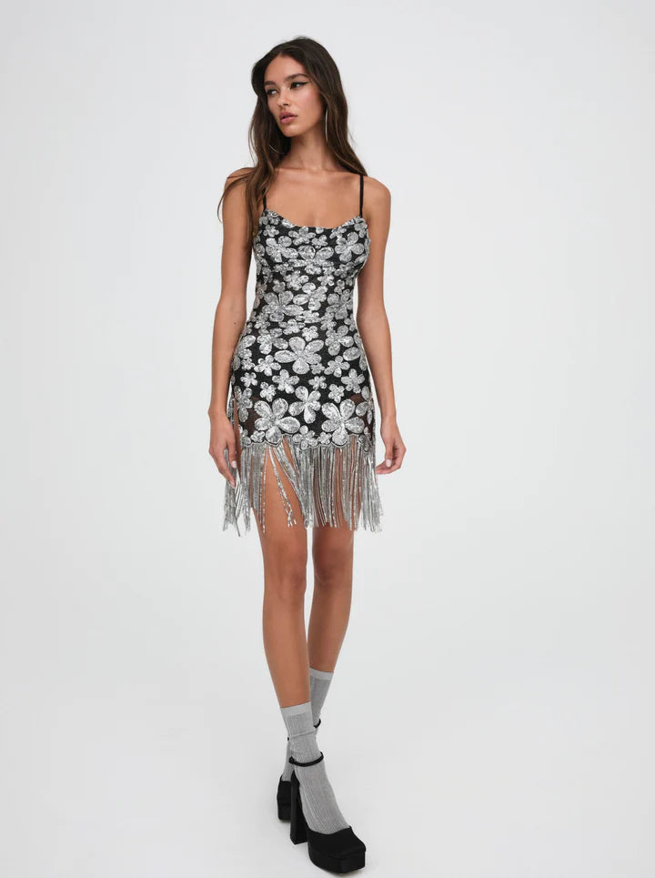 colette mini dress Women's Colette Embroidery Mini Dress Off White S/M/L/Customize MEAN BLVD Off White / L
