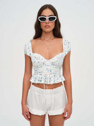 Front Lace Up Floral Corset Top – Cattivo