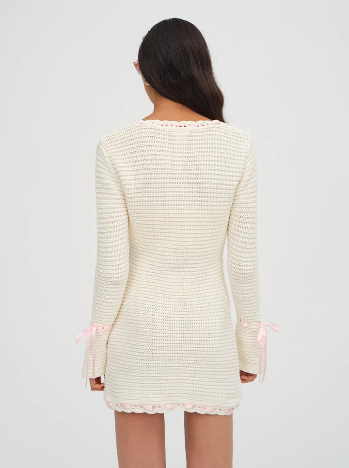 Olina Crochet Mini Dress in Cream by For Love & Lemons – Cattivo