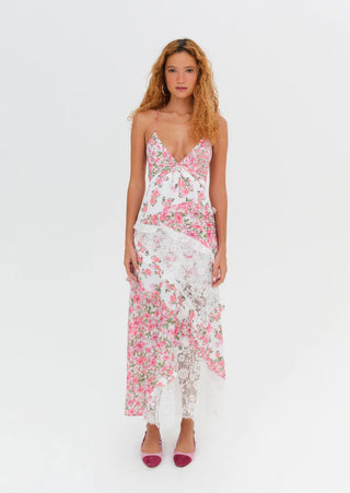 V. Chapman Isla Floral Print Maxi Slip Dress