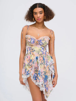 For Love & Lemons Elea Asymmetrical Mini Dress