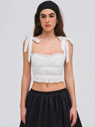 For Love and Lemons Chantilly Crop Top