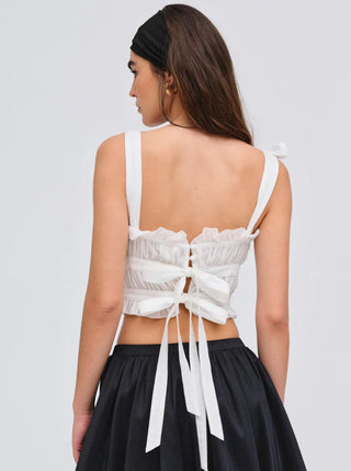 For Love and Lemons Chantilly Crop Top