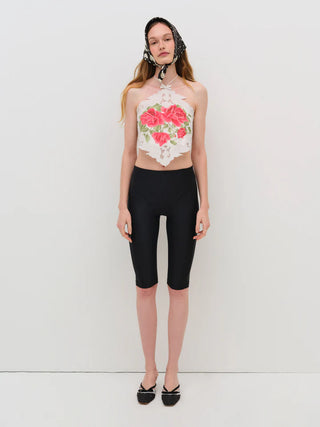 For Love & Lemons Rose Halter Top