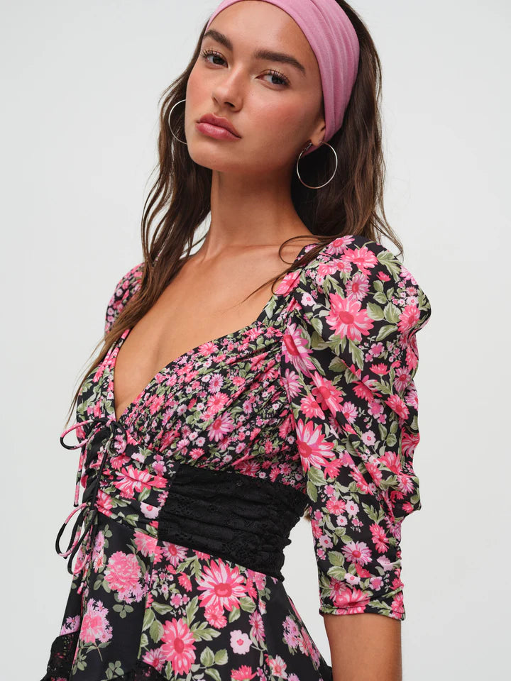 Rosalyn Mini Dress in Black  Cattivo