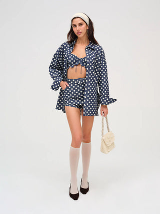 Dolly Denim Dot Bra Top