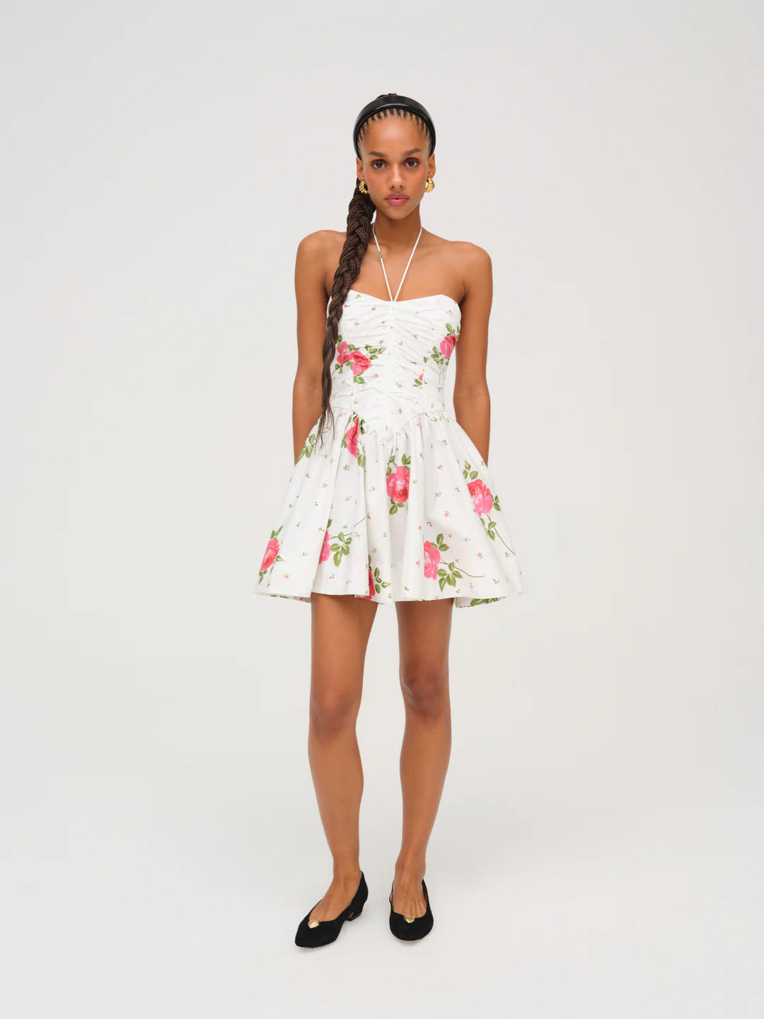 ruched corset mini dress in small rose print Rosebud Corset Mini Dress by For Love & Lemons – Cattivo