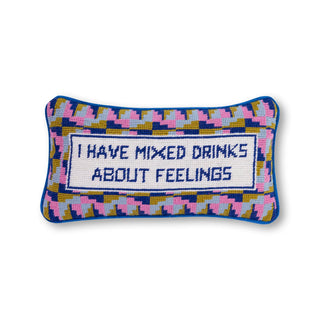 Mixed Drinks Needlepoint Pillow